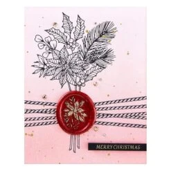 Sealed Poinsettia Stems Press Plate & Die Set From The Sealed 3D Christmas Collection -Woodland Scenics Shop BP 203 Sealed 3D Christmas Sealed Poinsettia Stems Project
