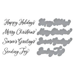 Sending Joy Sentiments Press Plate & Die Set From The Home For The Holidays Collection -Woodland Scenics Shop BP 204 Home for the Holidays Sending Joy Sentiments Color