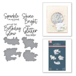Sparkle On Sentiments Press Plate & Die Set From The Shine Bright Collection By Carissa Wiley