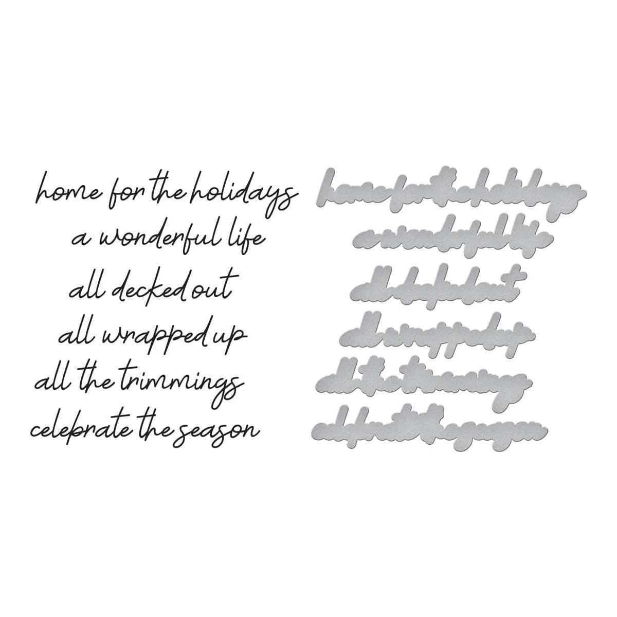 Christmas Sentiments Press Plate & Die Set From The Storytelling By Spellbinders Scrapbooking Collection 4 Christmas Sentiments Press Plate & Die Set From The Storytelling By Spellbinders Scrapbooking Collection - Image 4