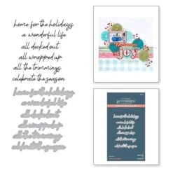 Christmas Sentiments Press Plate & Die Set From The Storytelling By Spellbinders Scrapbooking Collection