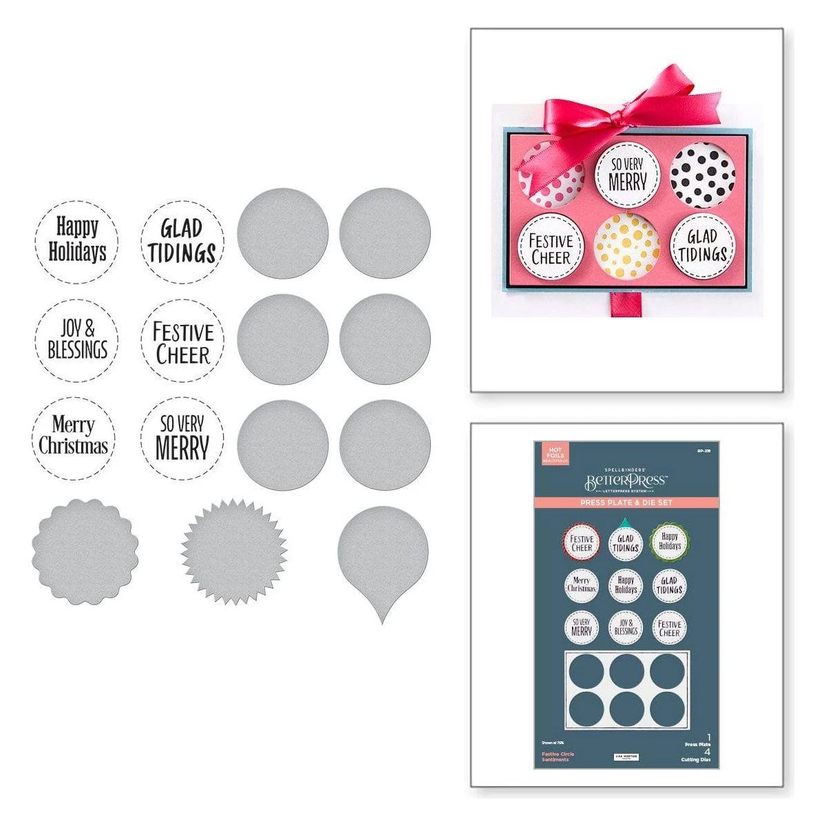 Festive Circle Sentiments Press Plates & Die Set From The Essential Holiday Collection By Lisa Horton 1 Festive Circle Sentiments Press Plates & Die Set From The Essential Holiday Collection By Lisa Horton