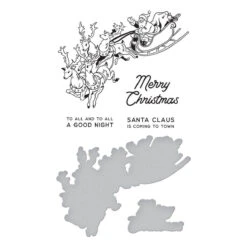 Santa's Sleigh Press Plate & Die Set From The Glad Tidings Collection By Simon Hurley -Woodland Scenics Shop BP 221 Glad Tidings Simon Hurley santas sleigh Color