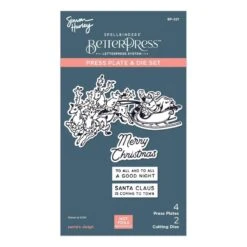 Santa's Sleigh Press Plate & Die Set From The Glad Tidings Collection By Simon Hurley -Woodland Scenics Shop BP 221 Glad Tidings Simon Hurley santas sleigh Pac