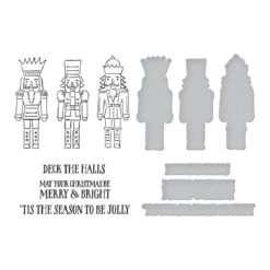 Nutcracker Trio Press Plate & Die Set From The Glad Tidings Collection By Simon Hurley -Woodland Scenics Shop BP 222 Glad Tidings Simon Hurley nutcracker trio Color