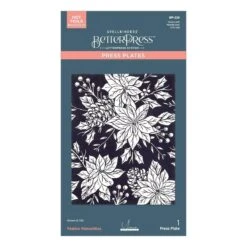 Festive Poinsettias BetterPress And Stencil Bundle From The Amaryllis Christmas Collection By Yana Smakula -Woodland Scenics Shop BP 226 Amaryllis Christmas Yana Smakula Festive Poinsettias Pac