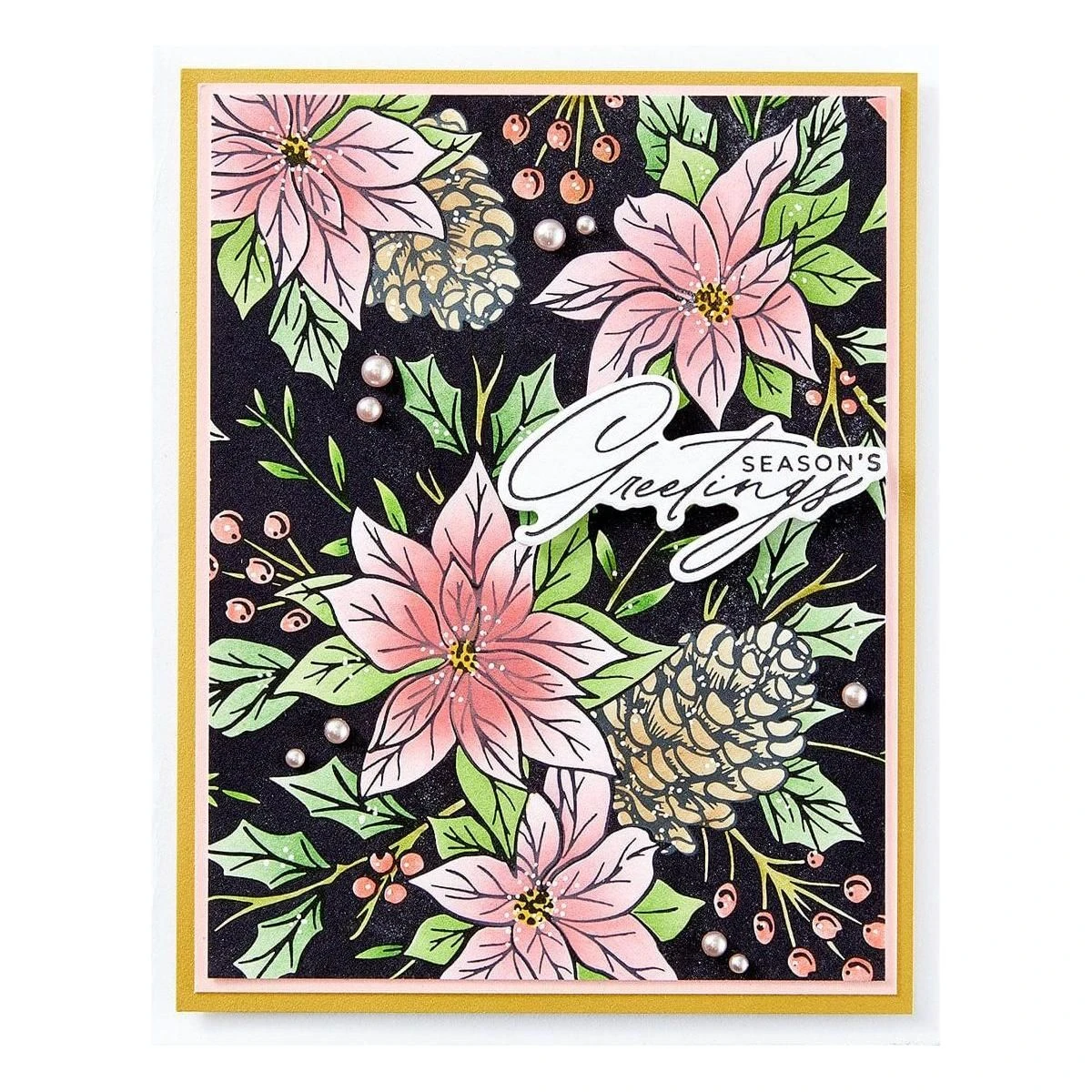 Festive Poinsettias Press Plate From The Amaryllis Christmas Collection By Yana Smakula 5 Festive Poinsettias Press Plate From The Amaryllis Christmas Collection By Yana Smakula - Image 5