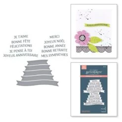 French Sentiments BetterPress Plate & Die Set From The International Sentiments Collection