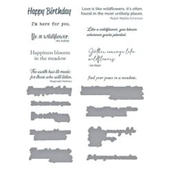 Through The Meadow Sentiments BetterPress Plate & Die Set From The Through The Meadow Collection By Susan Tierney-Cockburn -Woodland Scenics Shop BP 244 Through the Meadow STC Through the Meadow Sentiments Color