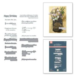 Through The Meadow Sentiments BetterPress Plate & Die Set From The Through The Meadow Collection By Susan Tierney-Cockburn