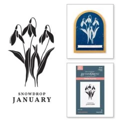 January Snowdrop Press Plates From The Florals Through The Year Collection