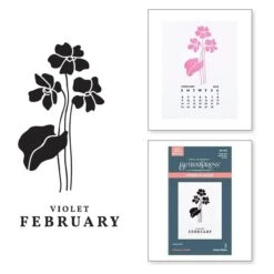 February Violet Press Plates From The Florals Through The Year Collection