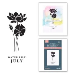 July Water Lily Press Plates From The Florals Through The Year Collection