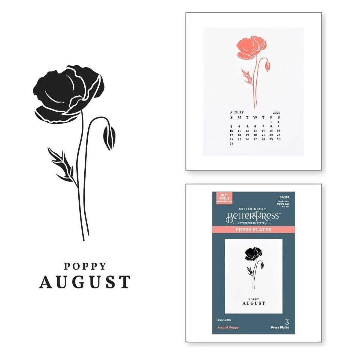 August Poppy Press Plates From The Florals Through The Year Collection 1 August Poppy Press Plates From The Florals Through The Year Collection