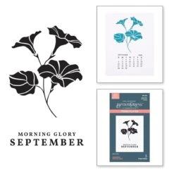 September Morning Glory Press Plates From The Florals Through The Year Collection