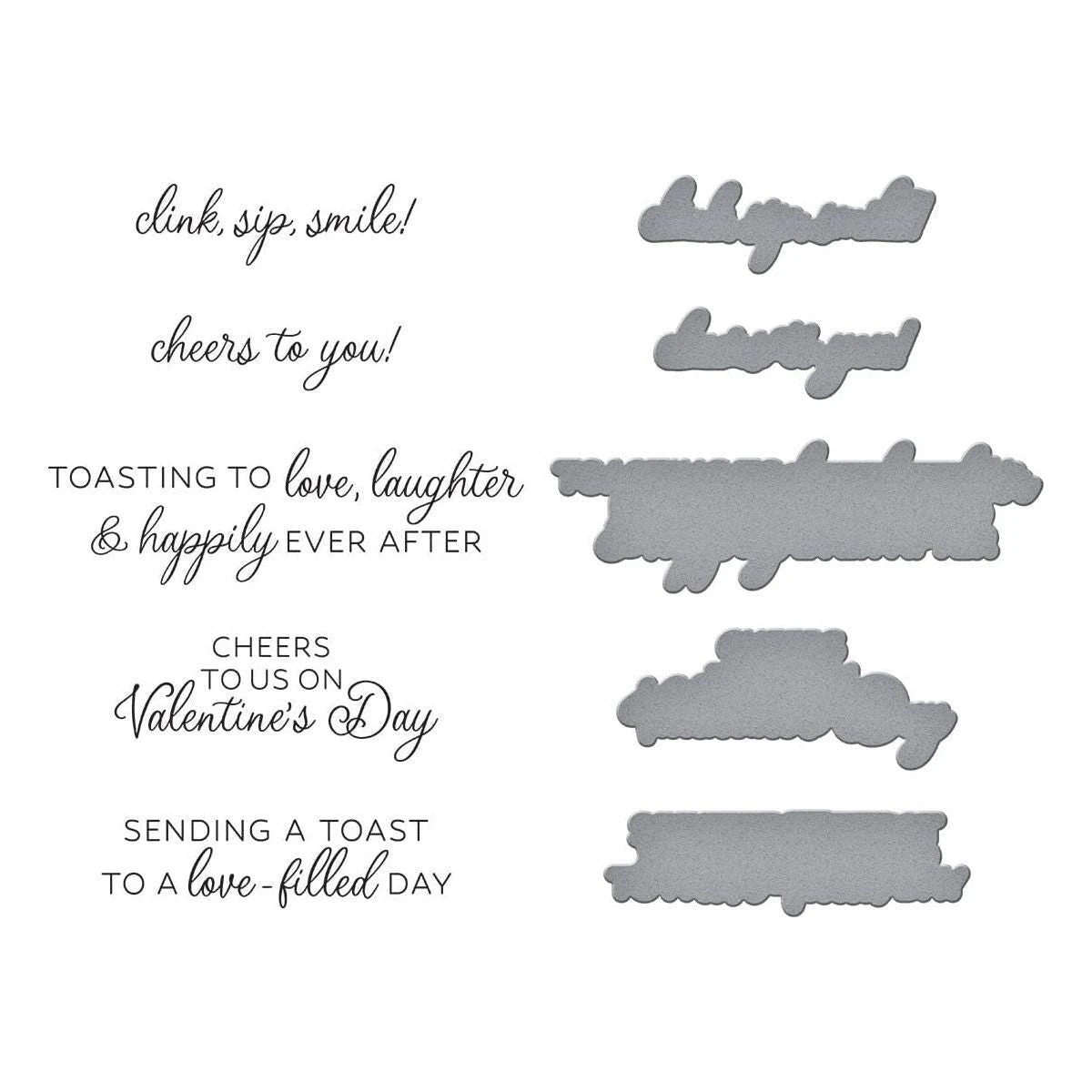 Valentine Happy Hour Sentiments BetterPress Plate & Die Set From The Love On The Rocks Collection 3 Valentine Happy Hour Sentiments BetterPress Plate & Die Set From The Love On The Rocks Collection - Image 3