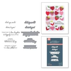 Valentine Happy Hour Sentiments BetterPress Plate & Die Set From The Love On The Rocks Collection