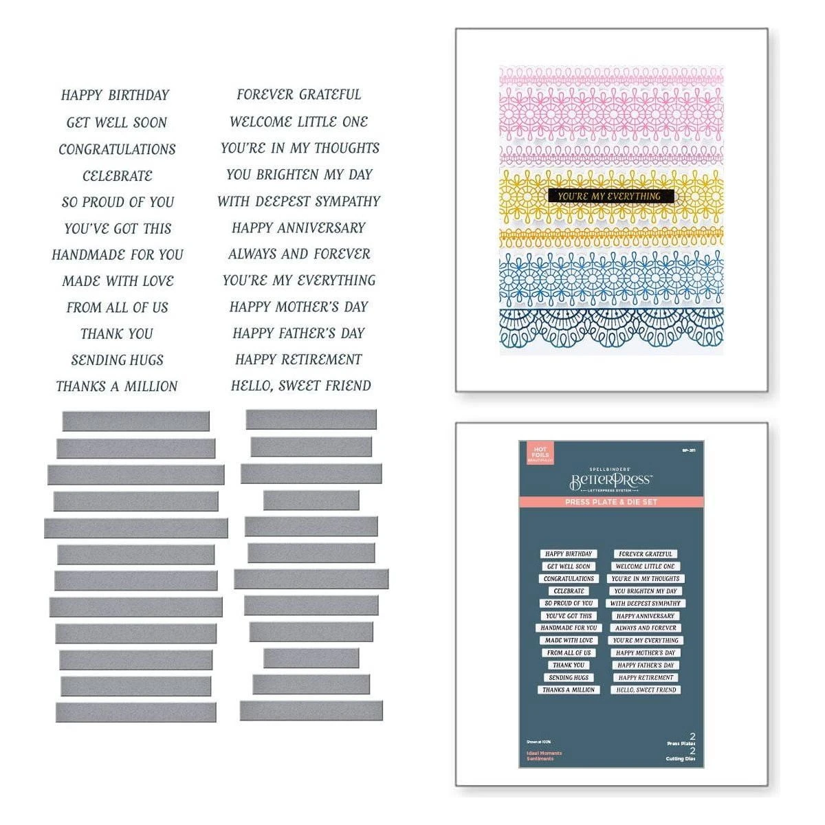 Ideal Moments Press Plate & Die Set From The Vivid Expressions Collection 1 Ideal Moments Press Plate & Die Set From The Vivid Expressions Collection