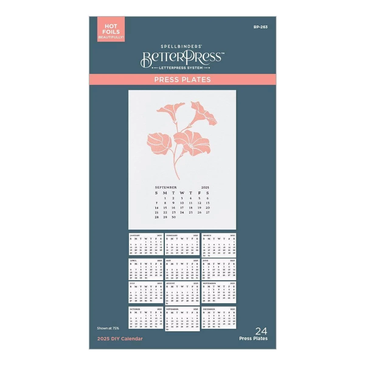 2025 DIY Calendar Press Plates And DIY Easel BetterPress Dies Bundle From The Florals Through The Year Collection 15 2025 DIY Calendar Press Plates And DIY Easel BetterPress Dies Bundle From The Florals Through The Year Collection - Image 15