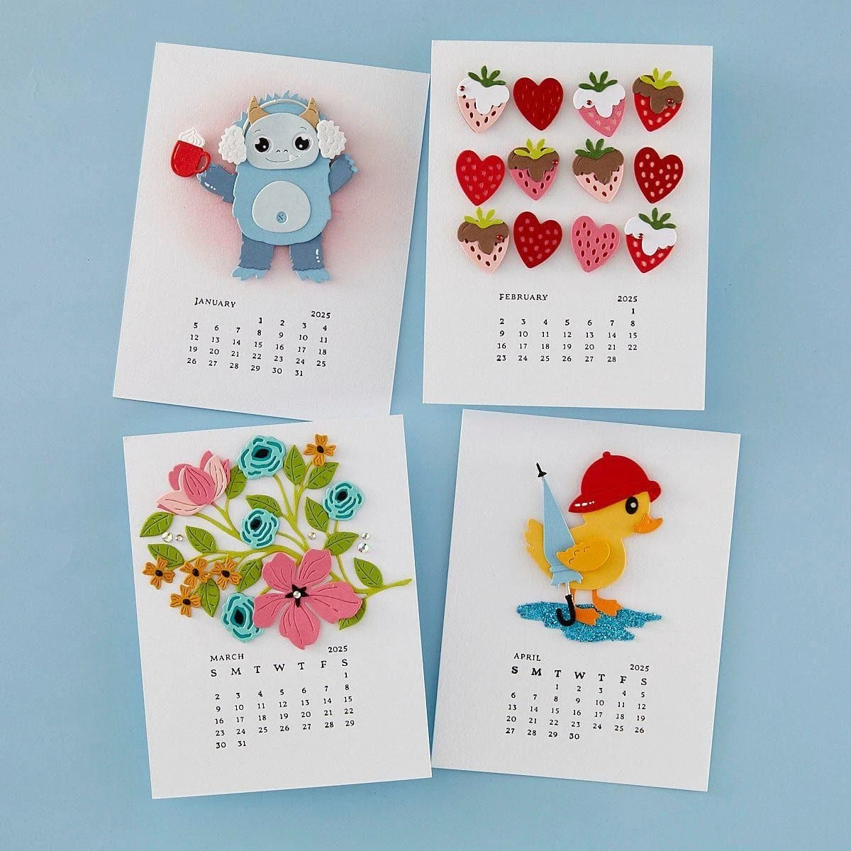 2025 DIY Calendar Press Plates And DIY Easel BetterPress Dies Bundle From The Florals Through The Year Collection 9 2025 DIY Calendar Press Plates And DIY Easel BetterPress Dies Bundle From The Florals Through The Year Collection - Image 9