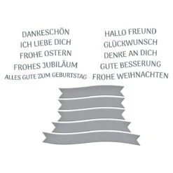 German Sentiments BetterPress Plate & Die Set From The International Sentiments Collection 8 German Sentiments BetterPress Plate & Die Set From The International Sentiments Collection -Woodland Scenics Shop BP 266 International Sentiments German Sentiments Color
