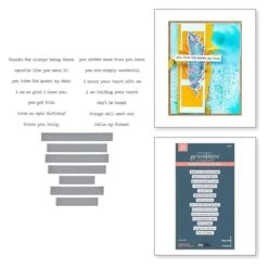 Holding Your Heart Sentiments BetterPress Plates & Die Set From The Collaged Birds Collection By Dina Wakley