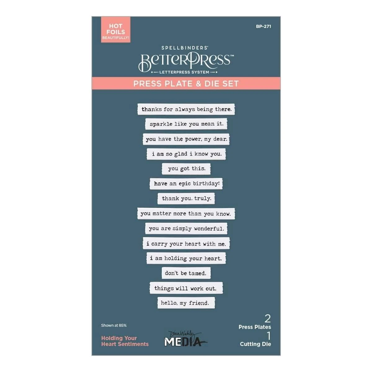 Holding Your Heart Sentiments BetterPress Plates & Die Set From The Collaged Birds Collection By Dina Wakley 11 Holding Your Heart Sentiments BetterPress Plates & Die Set From The Collaged Birds Collection By Dina Wakley - Image 11