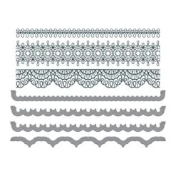 Pressed Lace Borders Press Plate & Die Set From The Vivid Expressions Collection 11 Pressed Lace Borders Press Plate & Die Set From The Vivid Expressions Collection -Woodland Scenics Shop BP 284 Vivid Expressions Pressed Lace Borders Color