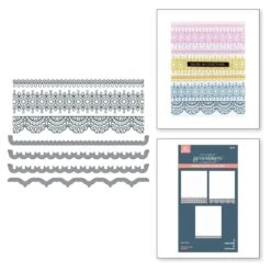 Pressed Lace Borders Press Plate & Die Set From The Vivid Expressions Collection