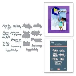 Soaring Sentiments Press Plate & Die Set From The Sky's The Limit Collection By Simon Hurley