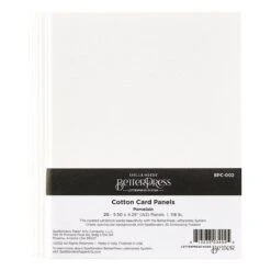 Porcelain BetterPress A2 Cotton Card Panels- 25 Pack