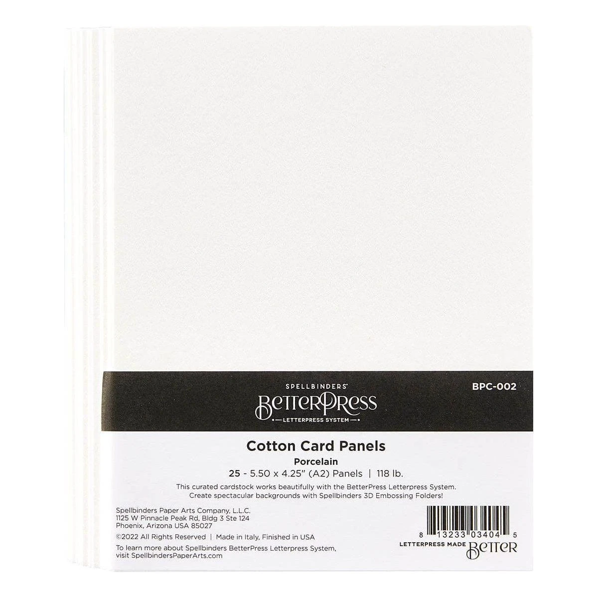Porcelain BetterPress A2 Cotton Card Panels- 25 Pack 1 Porcelain BetterPress A2 Cotton Card Panels- 25 Pack