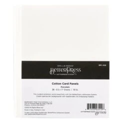 Porcelain BetterPress Cotton 8-1/2 X 11" Sheets - 25 Pack