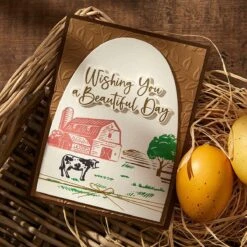 Farm Sweet Farm Registration BetterPress Plate & Die Set From The Justine's Farm Collection By Justine Dvorak -Woodland Scenics Shop BPR 019 Justine s Farm Justine Dvorak Farm Sweet Farm Project 2