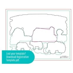 Farm Sweet Farm Registration BetterPress Plate & Die Set From The Justine's Farm Collection By Justine Dvorak -Woodland Scenics Shop BPR 019 Justine s Farm Justine Dvorak Farm Sweet Farm Registration