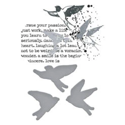 Collaged Birds BetterPress Plates & Die Set From The Collaged Birds Collection By Dina Wakley -Woodland Scenics Shop BPR 024 Collaged Birds Dina Wakley Collaged Birds Color