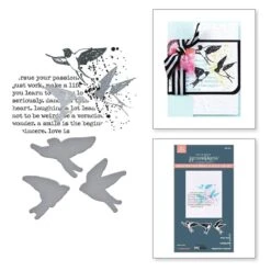 Collaged Birds BetterPress Plates & Die Set From The Collaged Birds Collection By Dina Wakley