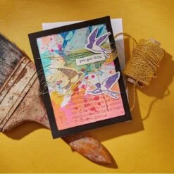 Collaged Birds BetterPress Plates & Die Set From The Collaged Birds Collection By Dina Wakley -Woodland Scenics Shop BPR 024 Collaged Birds Dina Wakley Collaged Birds Project 3