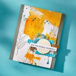 Growing Betterpress Plates & Die Set From The Modern Botanicals Collection By Dina Wakley -Woodland Scenics Shop BPR 027 Modern Botanicals Dina Wakley Growing Project 3