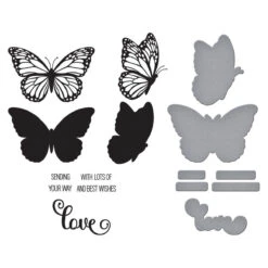 Butterfly Silhouettes Registration Press Plate & Die Set From The Wildflowers Collection By Lisa Horton -Woodland Scenics Shop BPR 028 Wildflowers Lisa Horton Butterfly Silhouettes Color