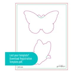 Butterfly Silhouettes Registration Press Plate & Die Set From The Wildflowers Collection By Lisa Horton -Woodland Scenics Shop BPR 028 Wildflowers Lisa Horton Butterfly Silhouettes Registration Template