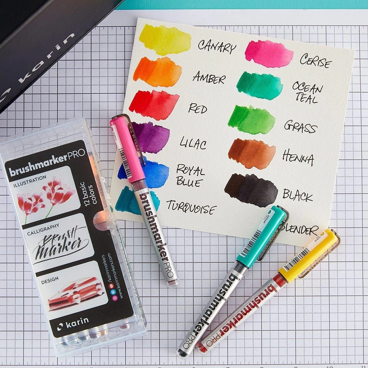 Karin Brushmarker PRO 12 Basic Color Set 7 Karin Brushmarker PRO 12 Basic Color Set - Image 7