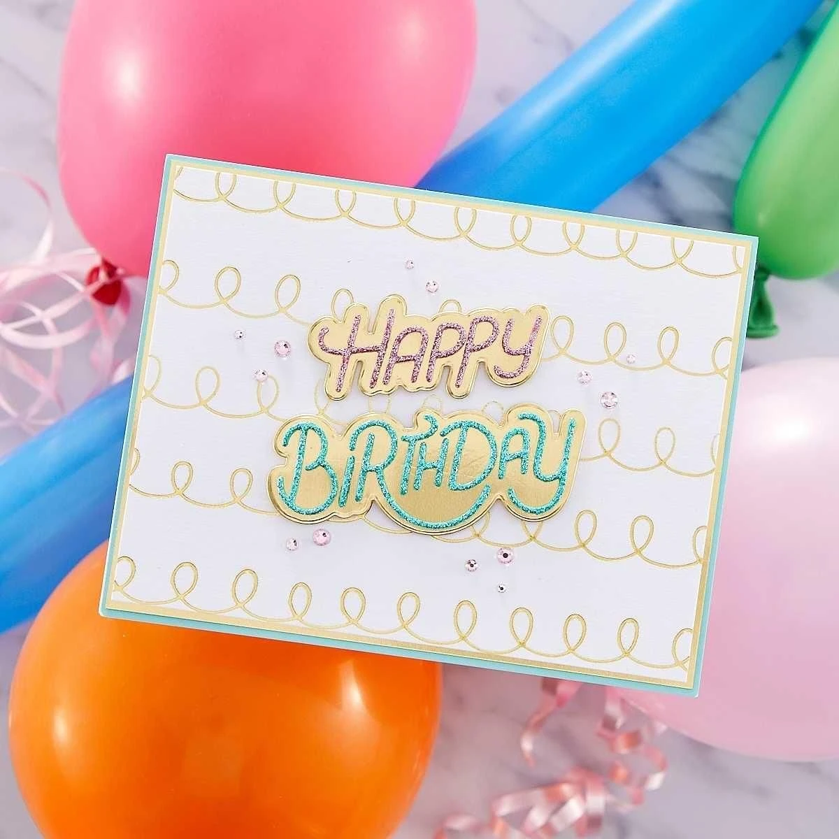 Stylized Happy Birthday Etched Dies From The Birthday Celebrations Collection 2 Stylized Happy Birthday Etched Dies From The Birthday Celebrations Collection - Image 2