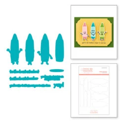 Crayon Creations -(Dies Only) Coordinates With The Clear Stamp Of The Month