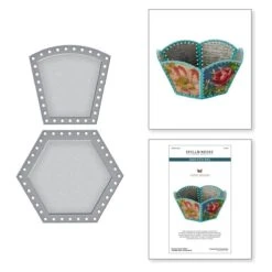 Vintage Handcrafted Hexagon Base And Side Bowl Deep Etched Dies From The Christmas Flea Market Finds Collection By Cathe Holden