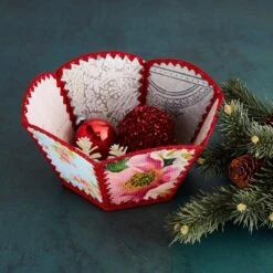 Red Cord #10 20 M (21.54 Yards) Card Shoppe Essentials -Woodland Scenics Shop CH 015 Deep Etch Dies Cathe Holden Vintage Handcrafted Hexagon Base and Side Bowl Project 2