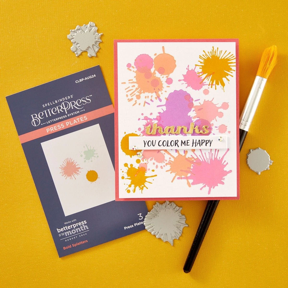 Deluxe Caboodle Bonus - Bold Splatters - Coordinating August 2024 BetterPress Plate Of The Month Club 4 Deluxe Caboodle Bonus - Bold Splatters - Coordinating August 2024 BetterPress Plate Of The Month Club - Image 4