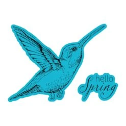 Deluxe Caboodle Bonus - Fluttering Hummingbird Press Plate & Die Set - Coordinating February 2024 BetterPress Plate Of The Month Club -Woodland Scenics Shop CLBP FEB24 Color