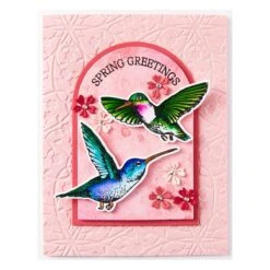 Deluxe Caboodle Bonus - Fluttering Hummingbird Press Plate & Die Set - Coordinating February 2024 BetterPress Plate Of The Month Club -Woodland Scenics Shop CLBP FEB24 Project