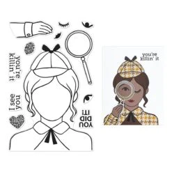 Hero Arts Miss Detective Stamp Set From The Case Closed Collection